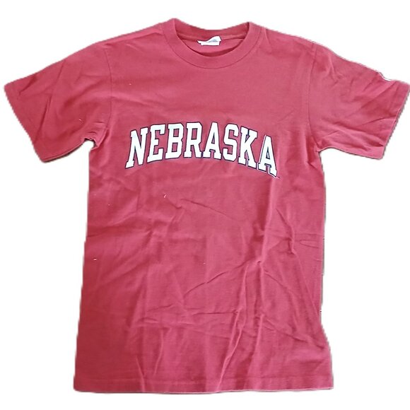 Nebraska Cornhuskers Champion T-Shirt Men’s Small Red NCAA College Tee Cotton - Picture 1 of 4